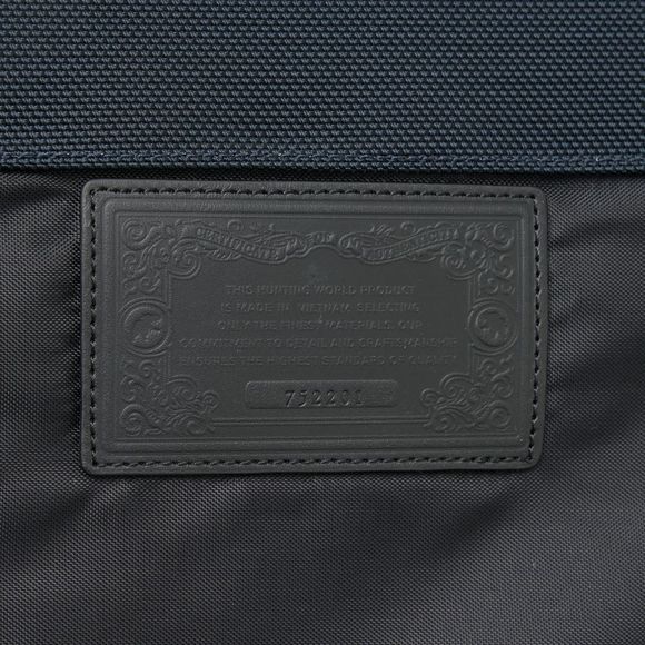 Hunting World Canvas Shoulder Bag Nylon Leather Blue Black - Picture 14 of 16